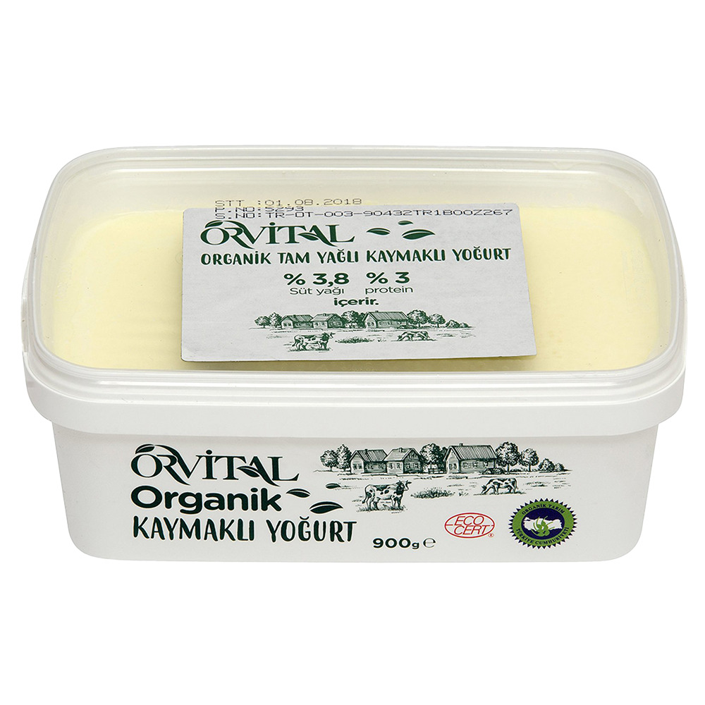 Orvital Organik Kaymaklı Yoğurt 900G