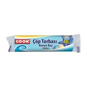 Cook Çöp Torbası Okyanus Kokulu Banyo Boy 32*42Cm 30'lu 