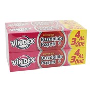 Vindex Büyük Boy Buzdolabı Poşeti 4 Al 3 Öde 60 Lı  30*45 Cm