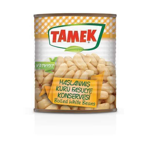 Tamek Haşlanmış Fasulye 800 Gr Teneke.