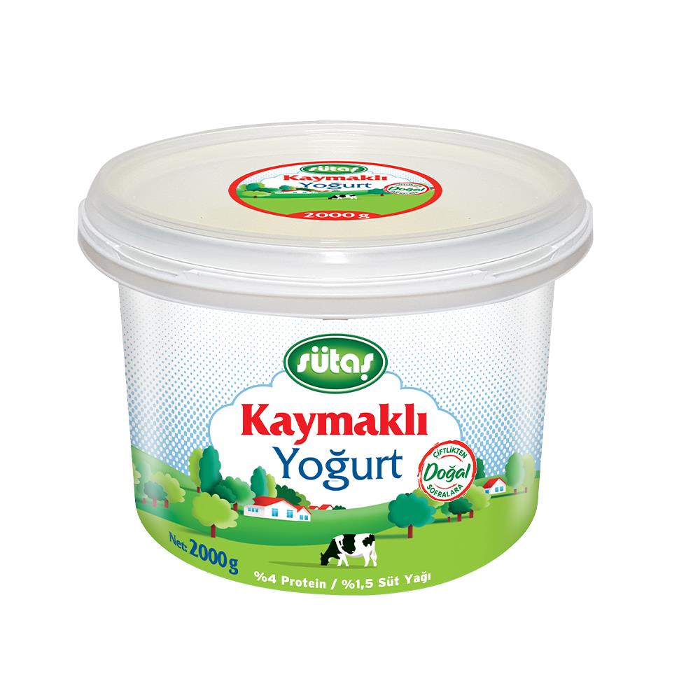 Sütaş Kaymaklı Yoğurt 2Kg Kova