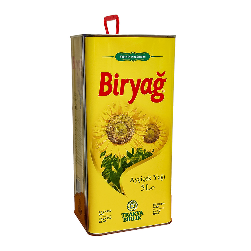 Biryağ Ayçiçek Yağı 5 Lt Teneke 