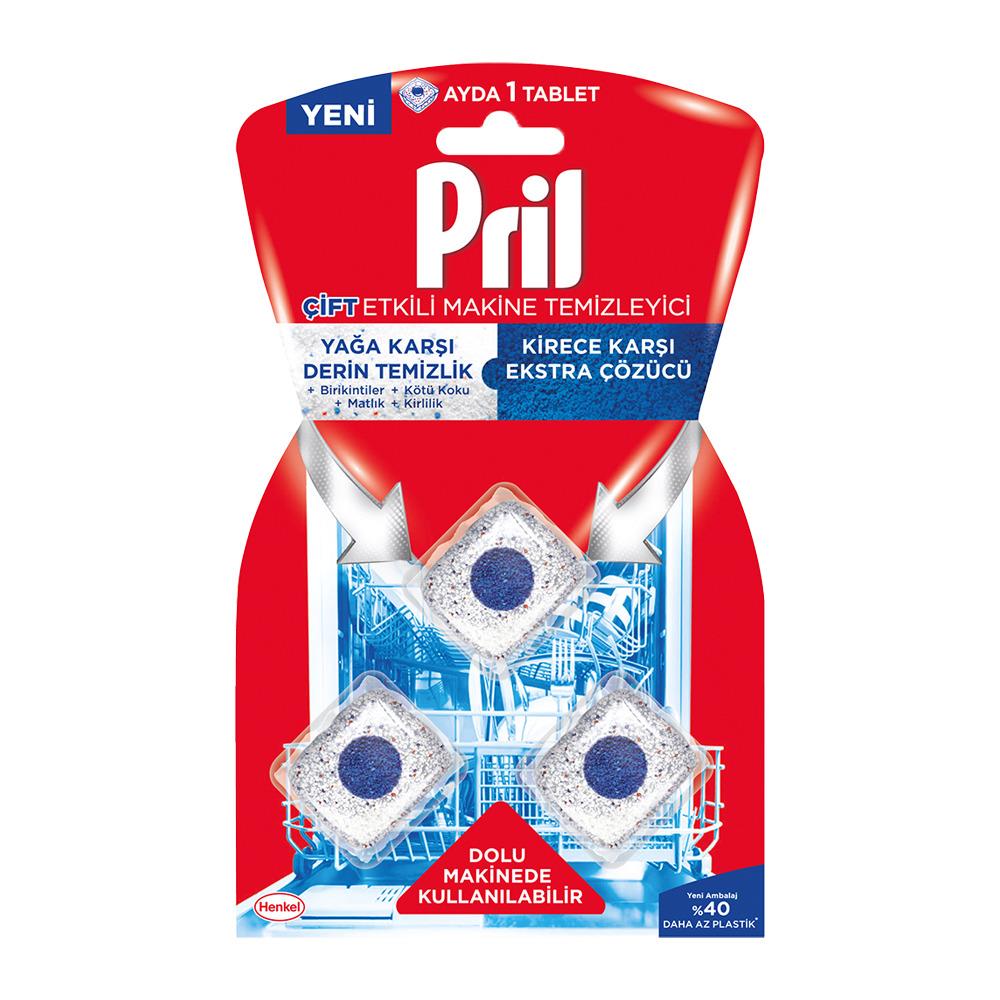 Pril Bulaşık Makinesi Temizleyici Tablet 3*20Gr