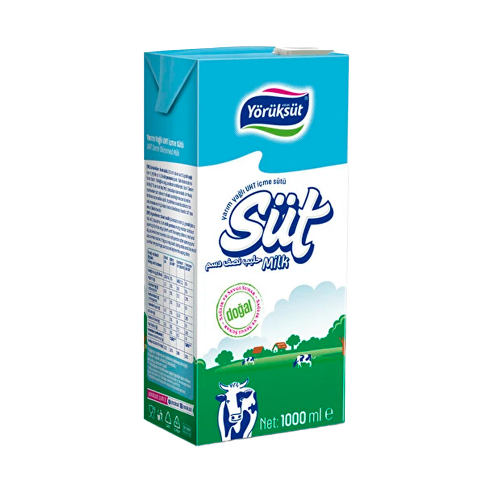 Yörük Süt Yarım Yağlı Süt 1 Lt 