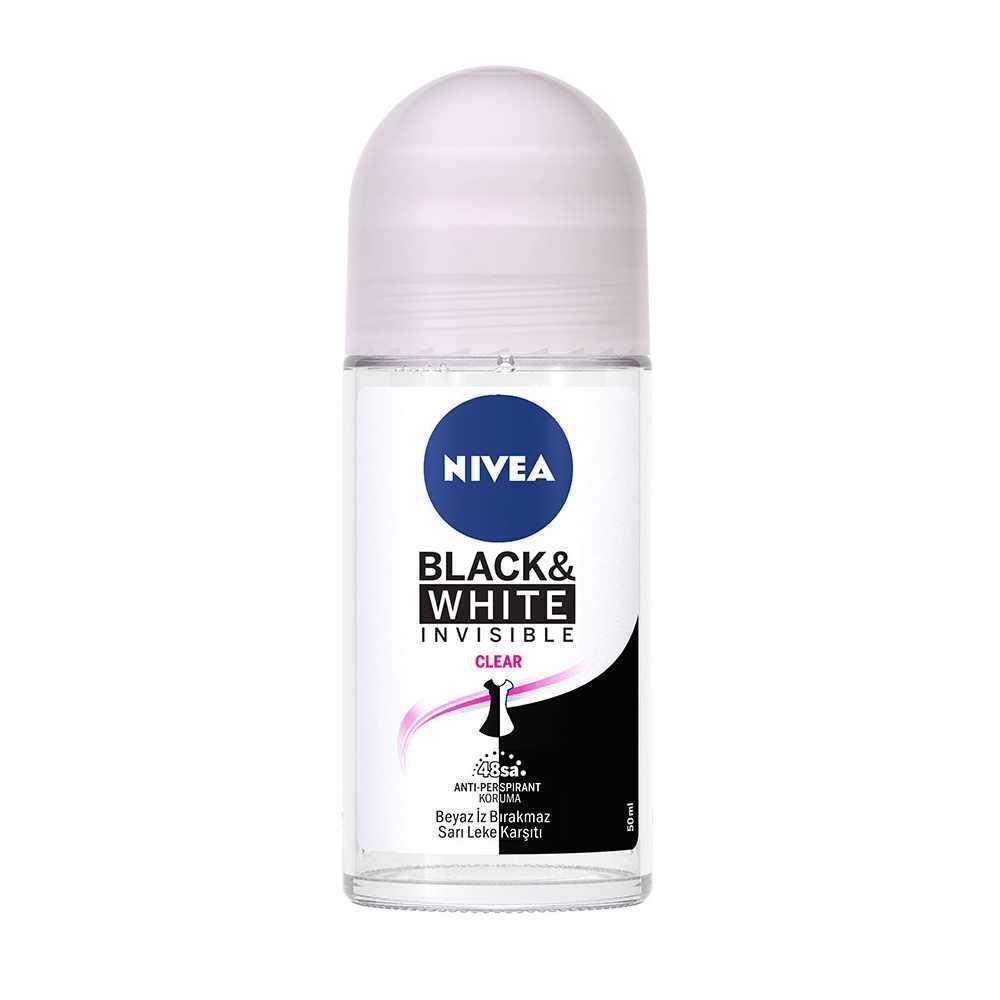 Nivea Invisible Black & White Clear Roll-On 50 Ml 