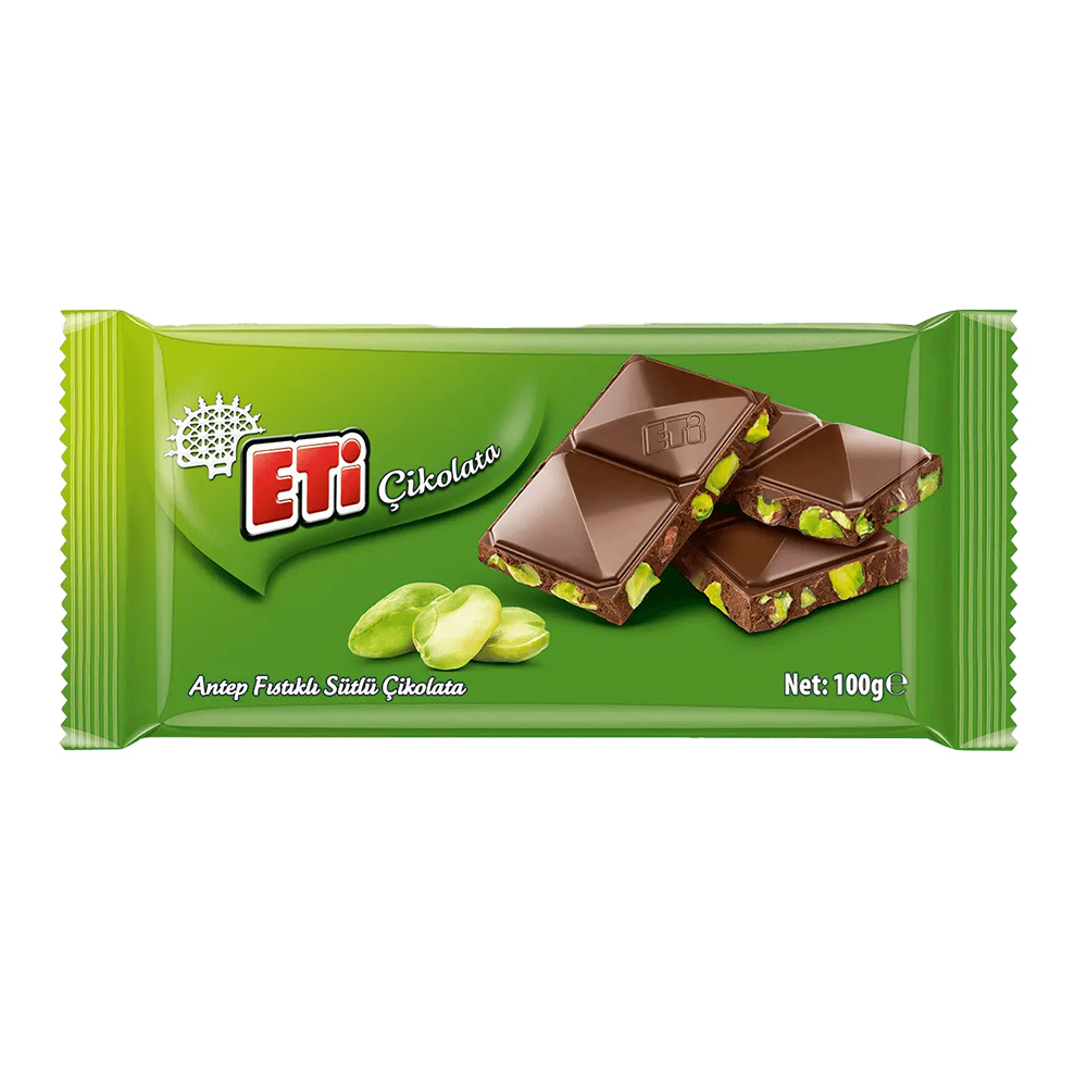 Eti Antep Fıstıklı Sütlü Çikolata 100 Gr