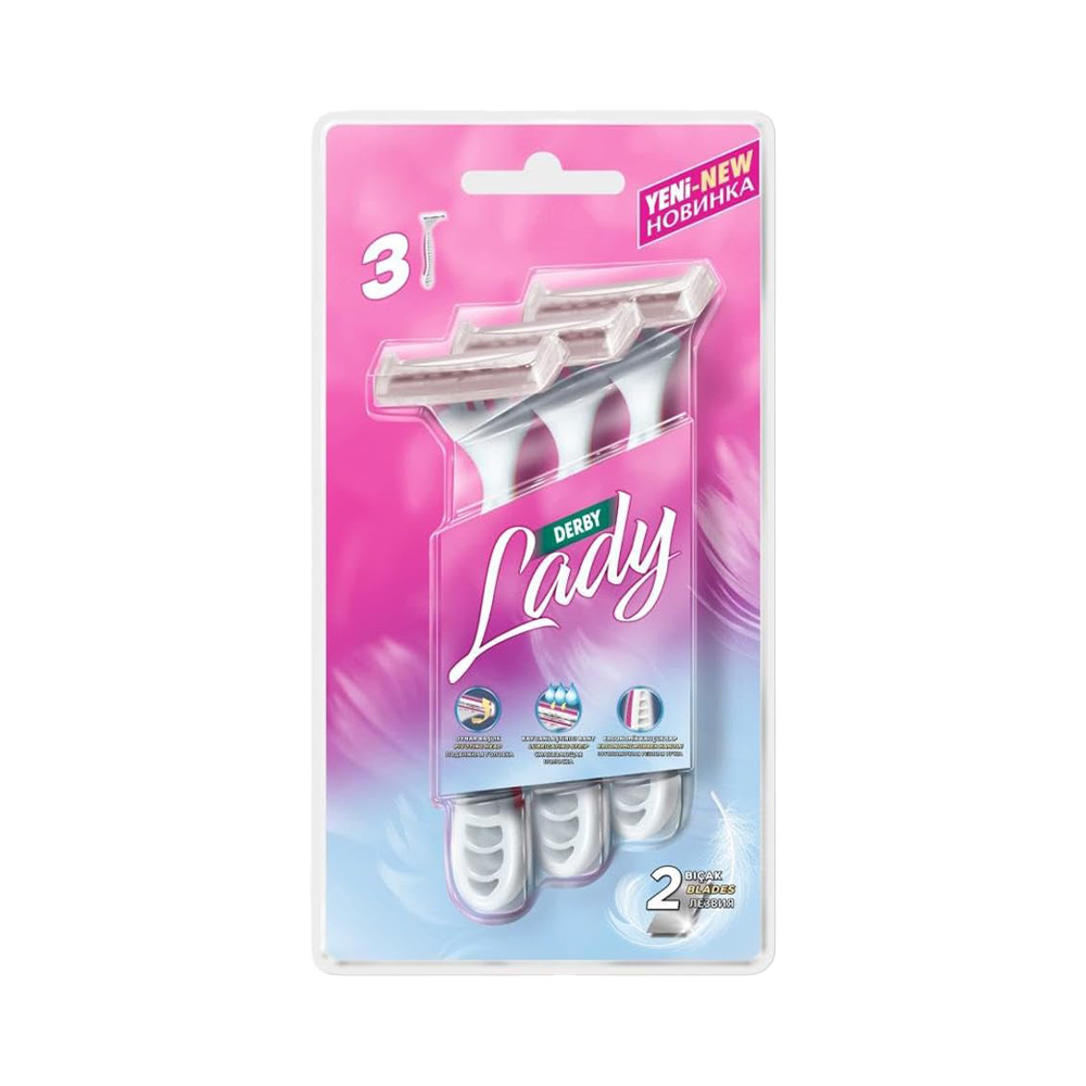 Derby Lady Platinium 2 Bıçaklı 3’lü