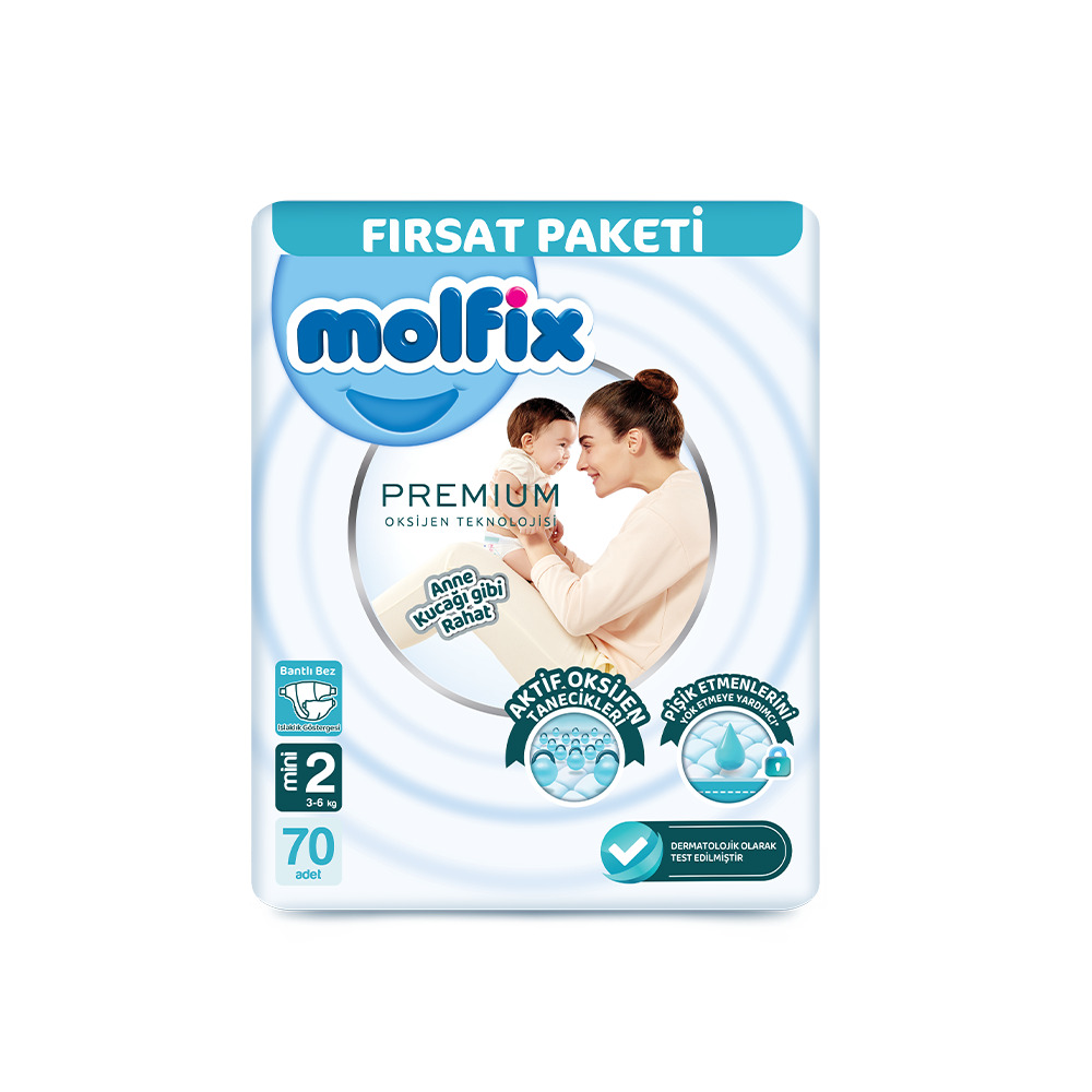 Molfix Oksijenli Mini Çocuk Bezi No:2 70*2 Fırsat