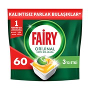 Fairy Hepsi Bir Arada 60’Lı Limonlu Bulaşık Makinesi Deterjanı