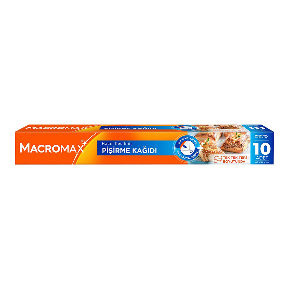 Macromax Kesilmiş Pişirme Kağıdı 10 Lu**