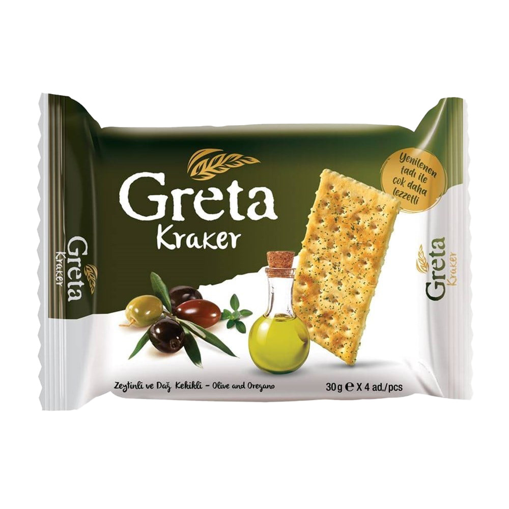 Greta Kraker Zeytinli Ve Dağ Kekikli 4*30 Gr 