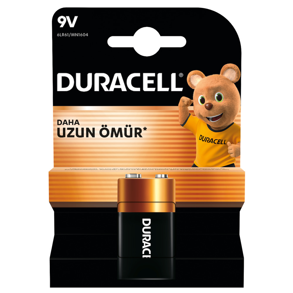 Duracell 9 Volt Pil K1 .