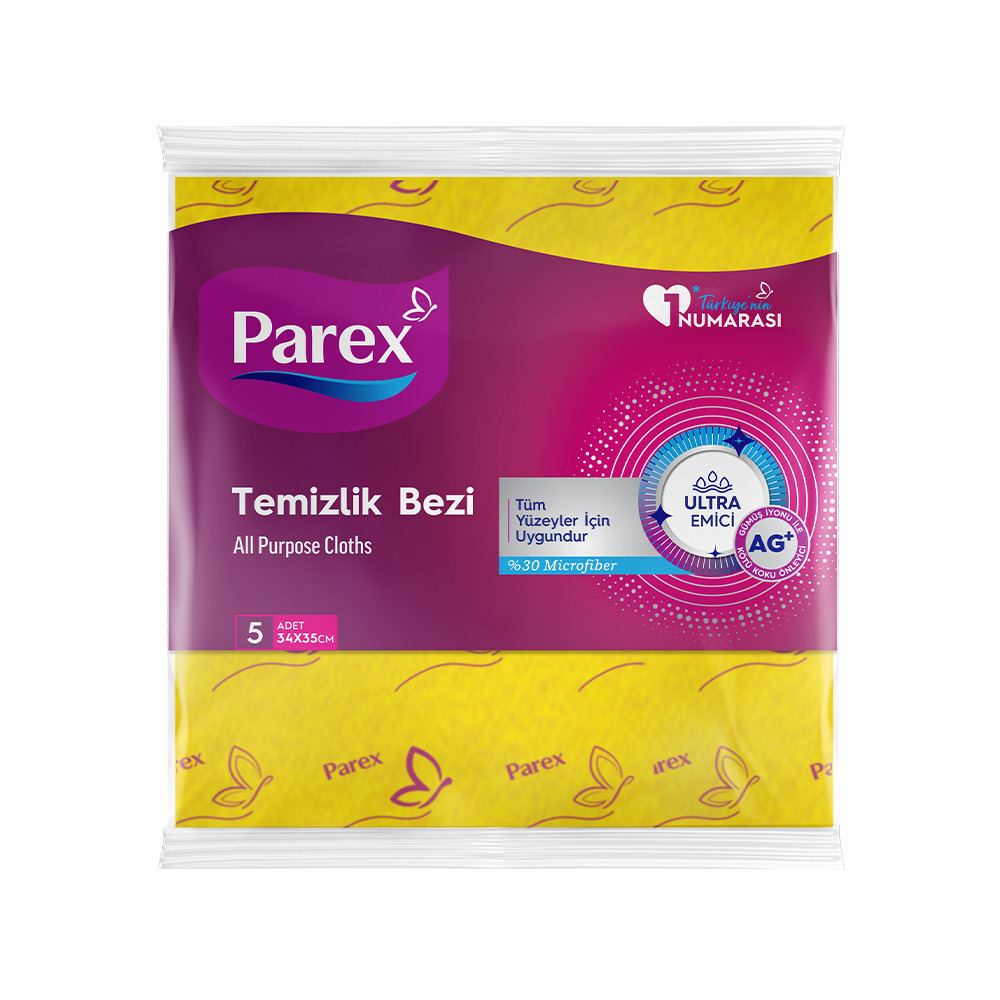 Parex %30 Mikrofiber Temizlik Bezi 5’li Ekonomik Paket .