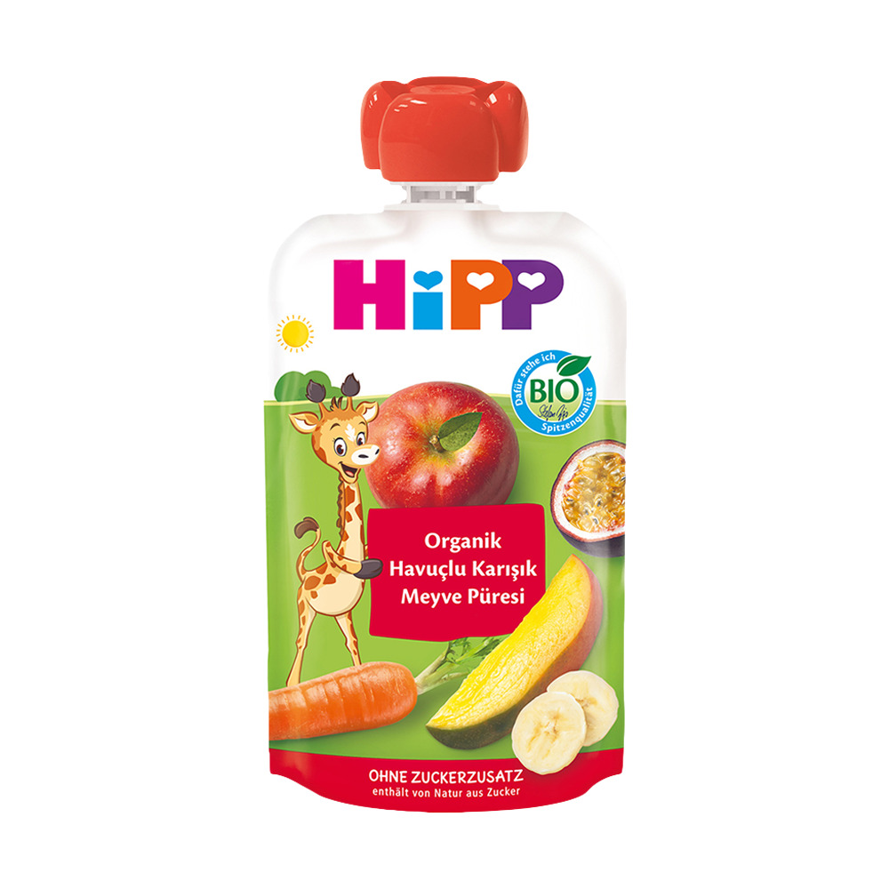 Hipp Organik Havuclu Karışık Meyve Püresi 100 Gr**