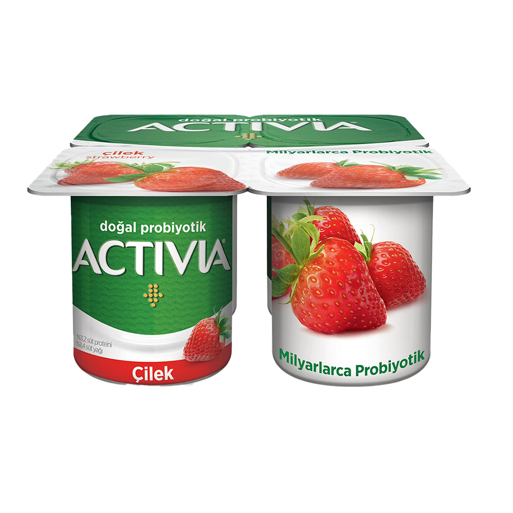 Danone Activia Yoğurt 4*100 Gr Çilek Keyfi