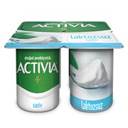 Activia Doğal Probiyotik Laktozsuz Sade 4*100 Gr