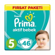 Prima Aktif Bebek Fırsat Paketi Junior Bebek Bezi 46'lı No:5