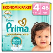 Prima Premium Care Ekonomik Maxi Jumbo Bebek Bezi No:4 46’lı 7-14 Kg 