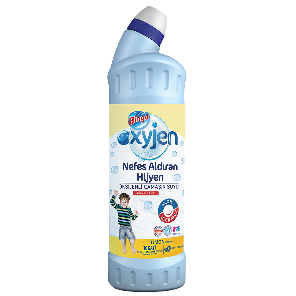 Bingo Oksıjenli Klorsuz Çamaşır Suyu 750 Ml Limon**