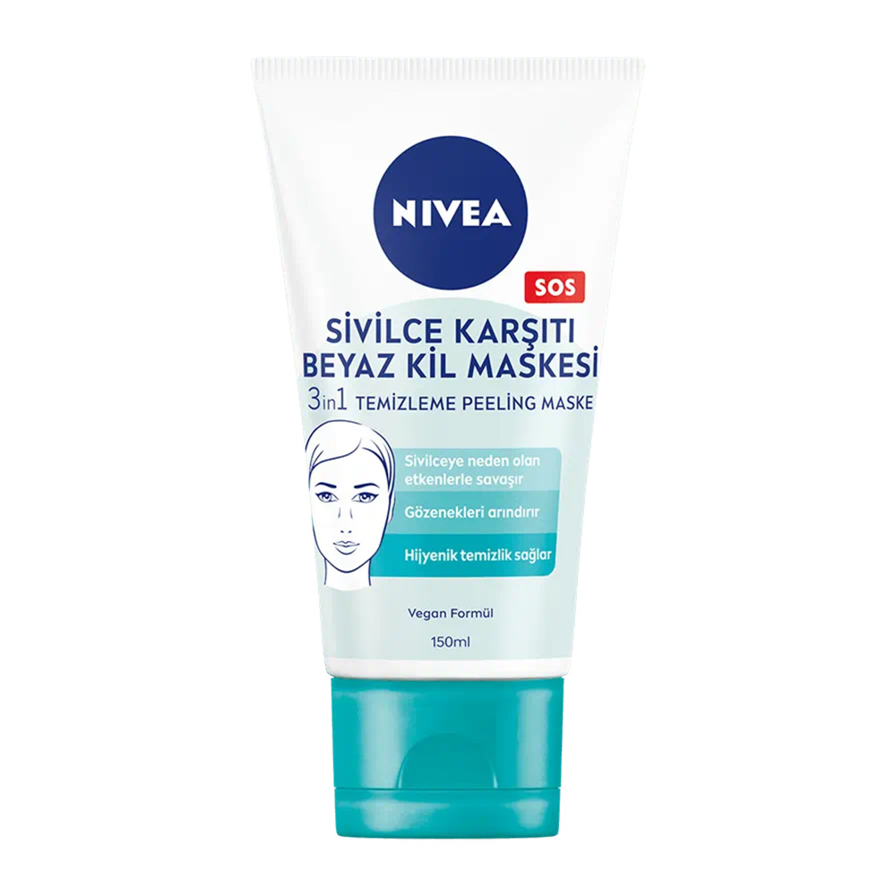 Nivea Beyaz Kil Maskesi 3 İn 1 150Ml.