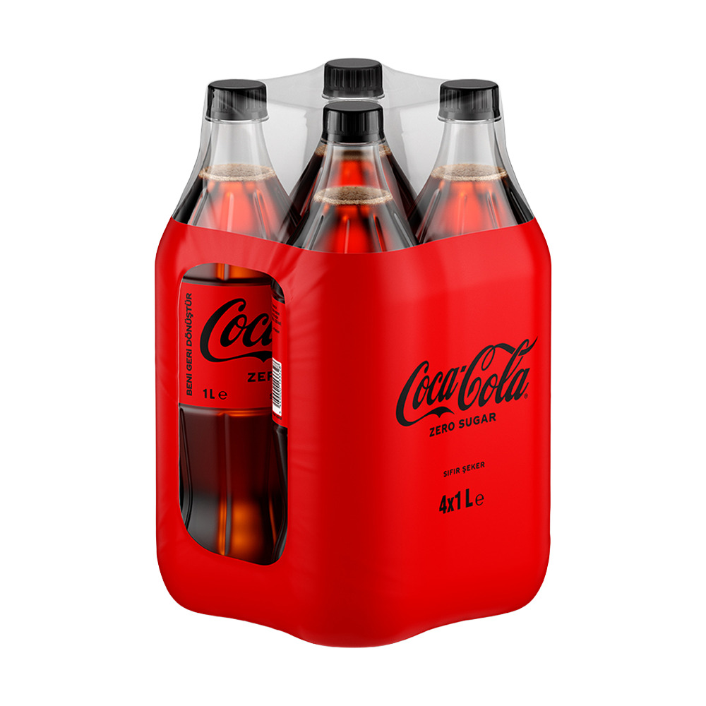 Coca Cola Zero 1 Lt*4’lü Pet .