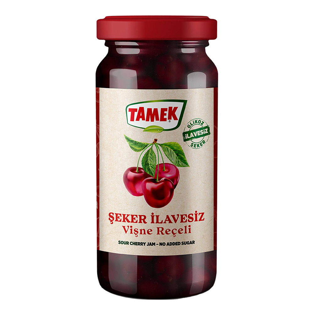 Tamek Şeker İlavesiz Vişne Reçeli 290 Gr Cam
