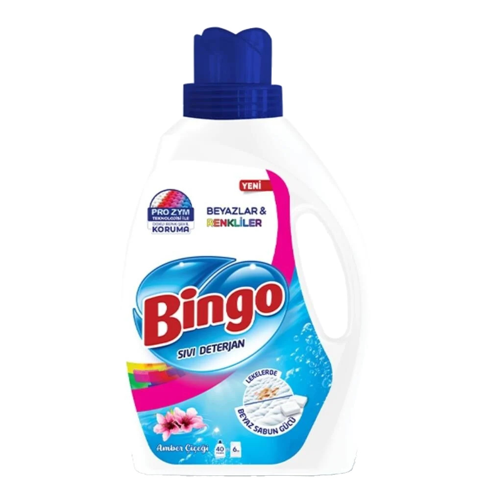 Bingo Sıvı Deterjan 2600Ml Renkli Beyaz Amber