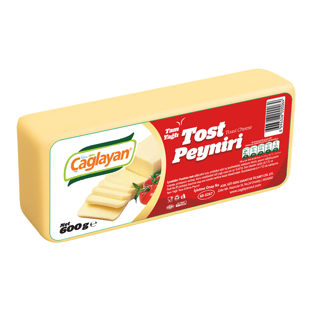 Çağlayan Tost Peyniri 600 Gr