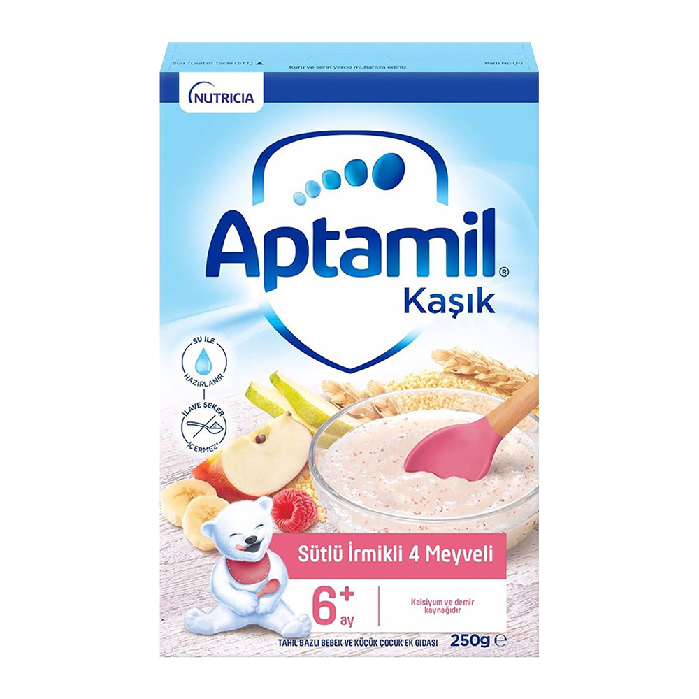 Aptamil Kaşık 250 Gr Sütlü İrmikli 4 Meyveli