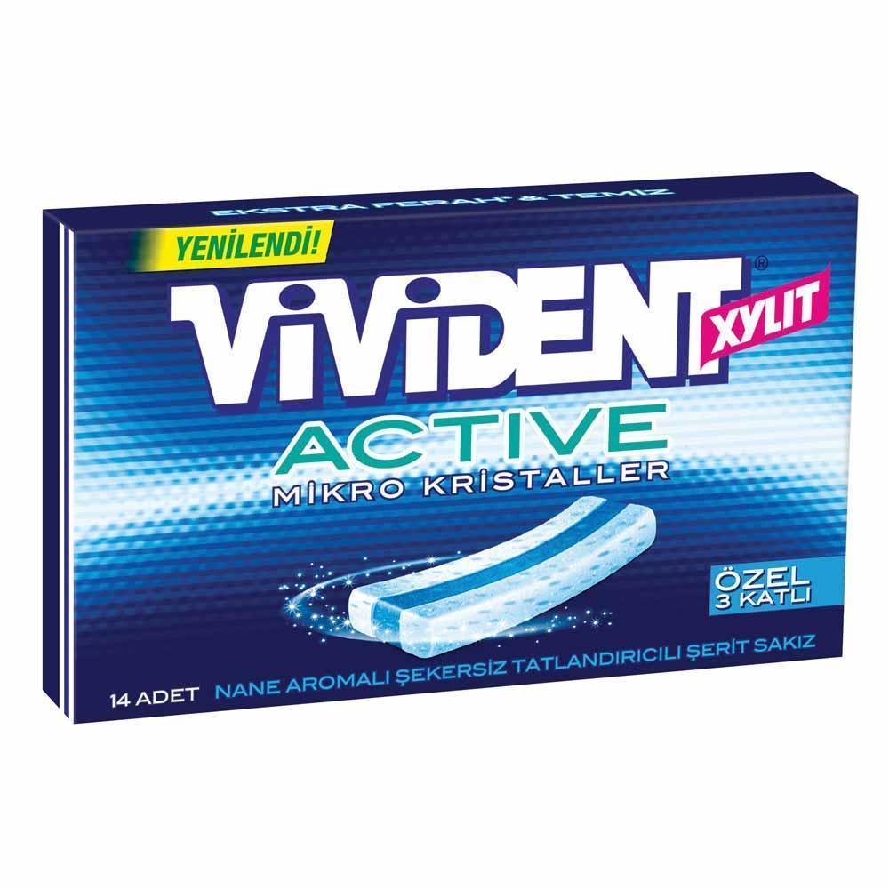 Vivident Active Nane Aromalı Şekerli Şerit Sakız 