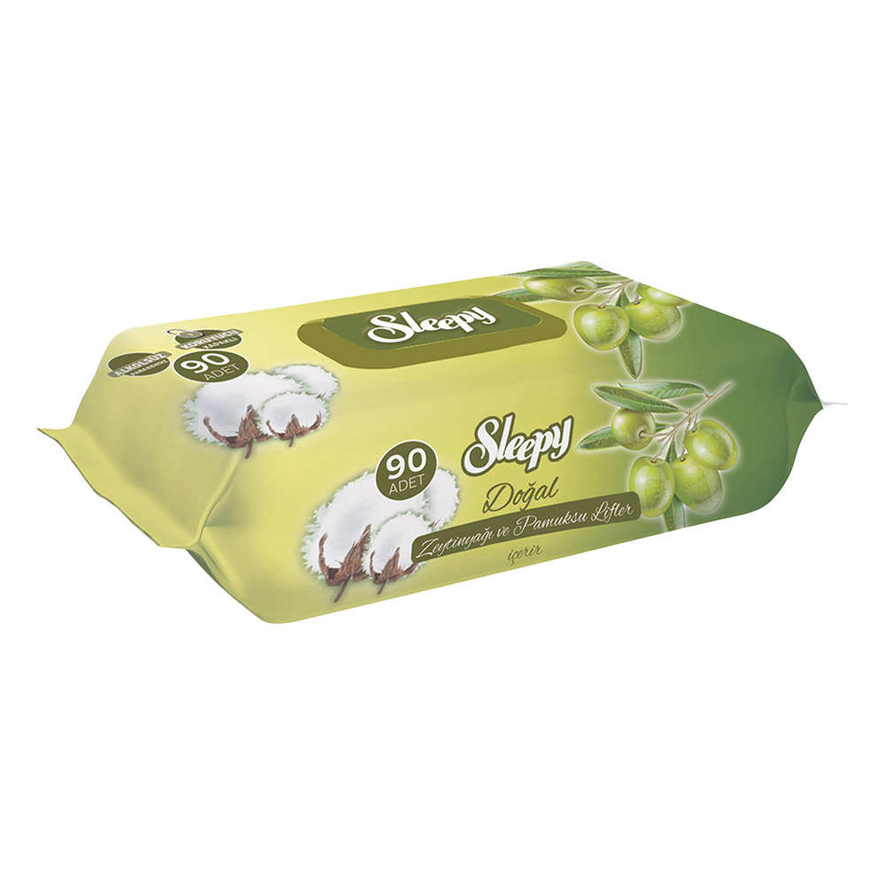 Sleepy Islak Havlu Doğal 90 Lı