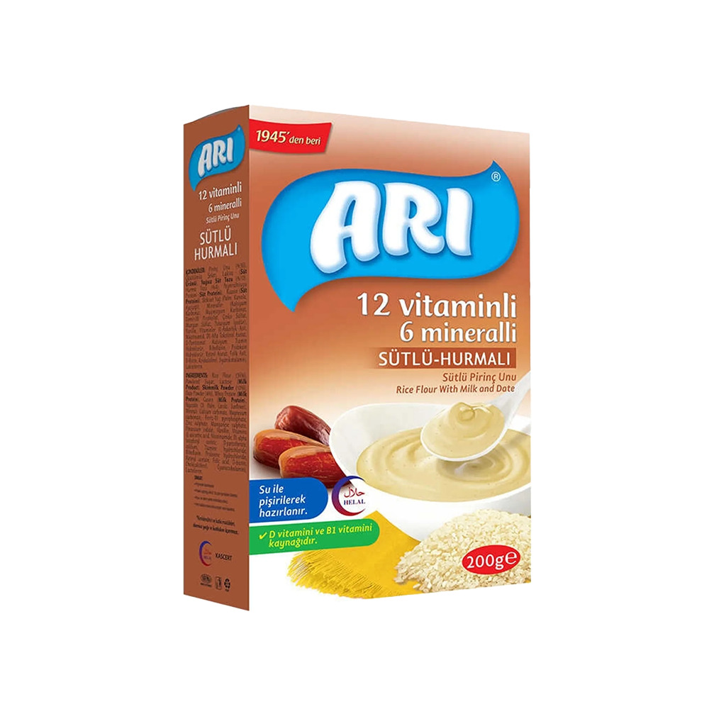 Arı Hurmalı Pırınçli Sütlü 12 Vitaminli 6 Mineralli 200 Gr 