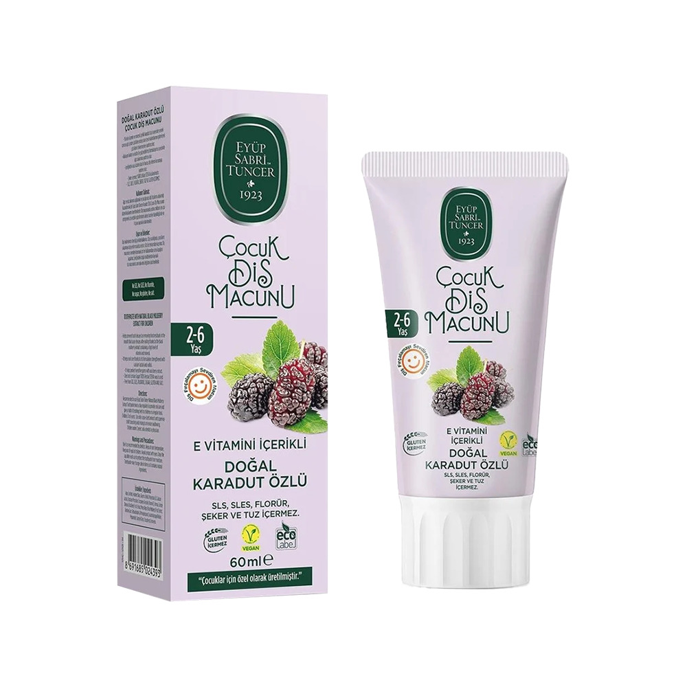 Eyüp Sabri Tuncer Diş Macunu 60 ml 2-6 yaş  Karadut Özlü Çocuklar için