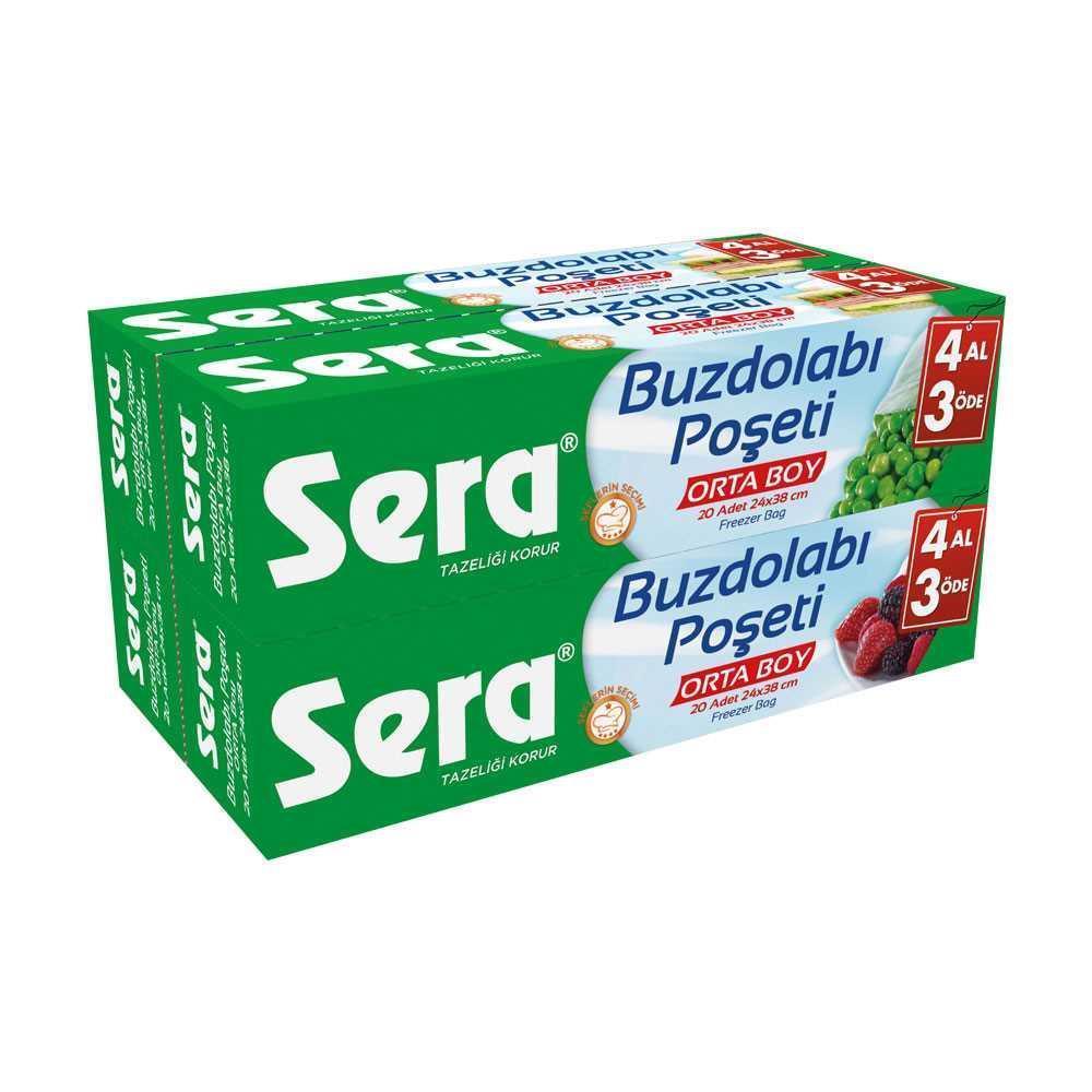 Sera Orta Boy Buzdolabı Poşeti 4 Al 3 Öde