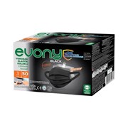 Evony Siyah Cerrahi Maske 50 Li 3 Katlı