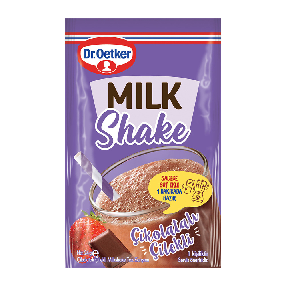 Dr.Oetker Milkshake Çikolata Çilekli 24 Gr