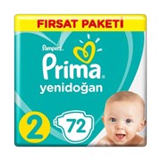 Prima Aktif Bebek Fırsat Paketi  Mini Bebek Bezi No:2 72’lı