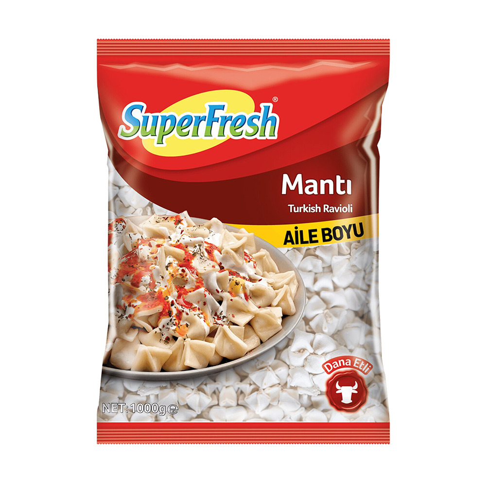 SuperFresh Aile Boyu Mantı 1000 Gr Dana Etli