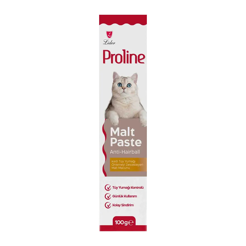 Proline Malt Paste Kedi Tüy Yumağı Önleyici Destekleyen Malt Macunu 100G