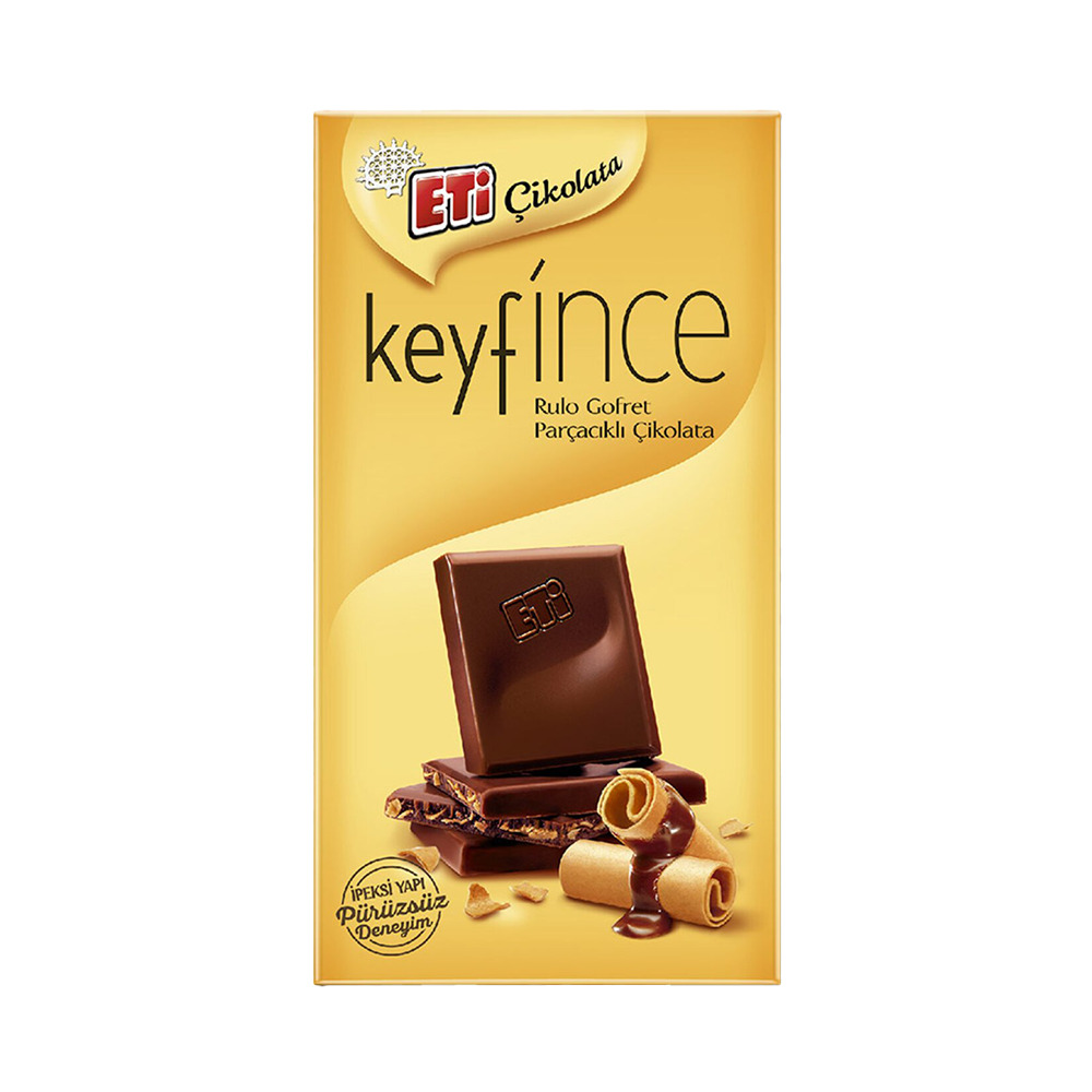 Eti Keyfince Rulo Gofret Parçalı Çikolata 70 Gr
