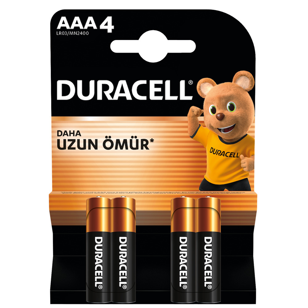 Duracell İnce Pil 4’lü.