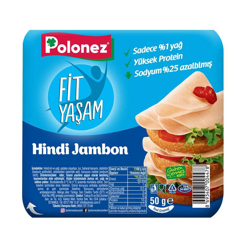 Polonez Fit Yaşam Hindi Jambon 50Gr