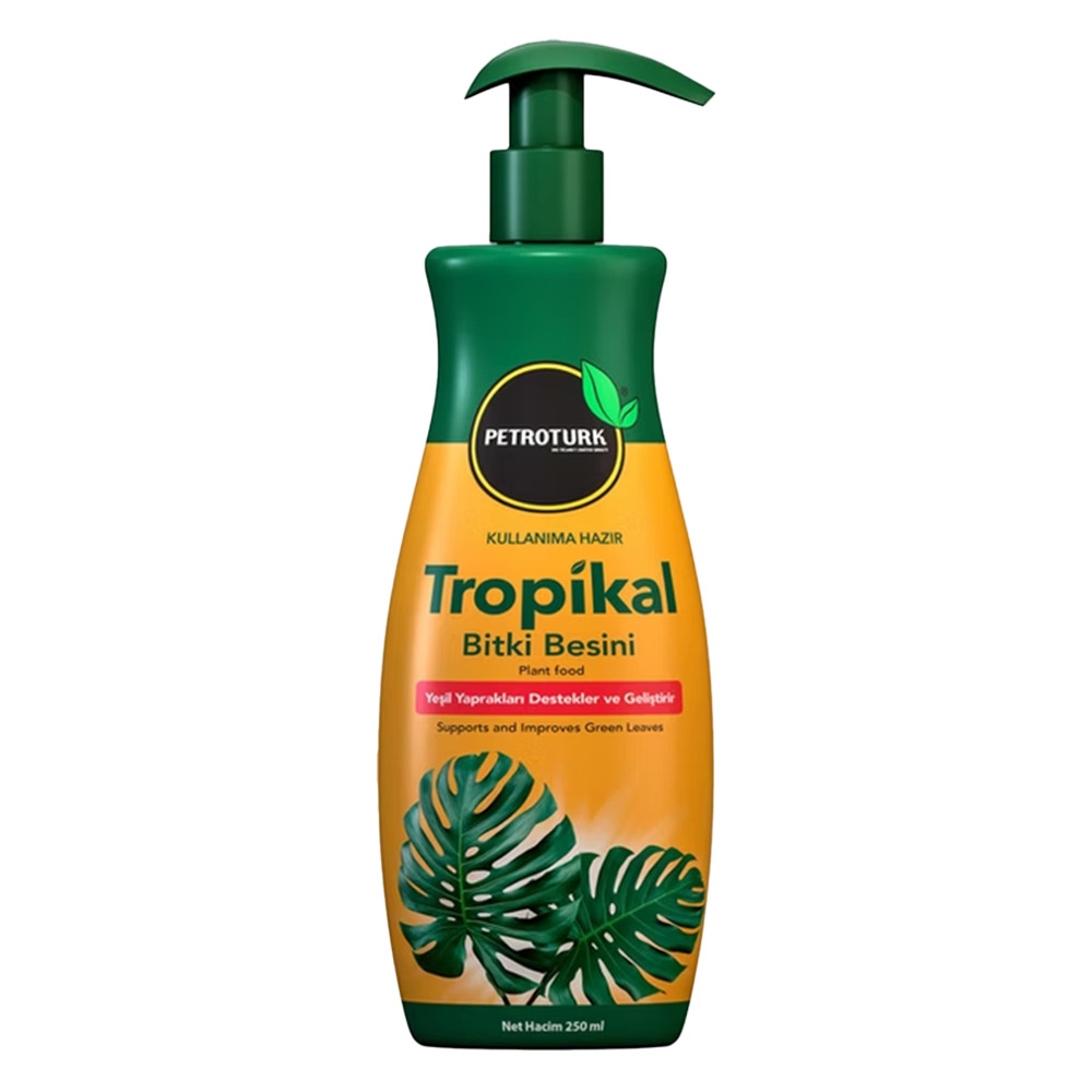 Petrotürk Tropikal  Bitki Besini Yeşil Yaprakları Destekler ve Geliştirir 250Ml