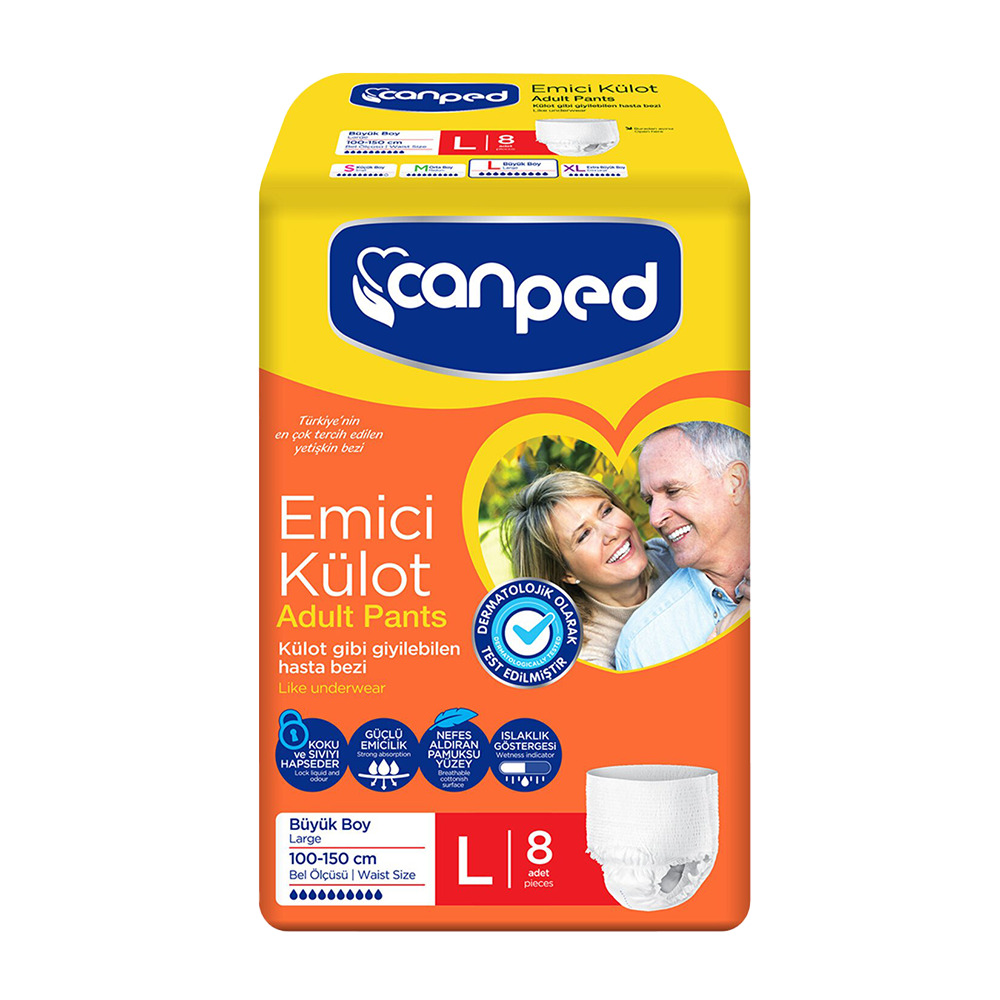 Canped Emici Külot Hasta Bezi Büyük 8’li