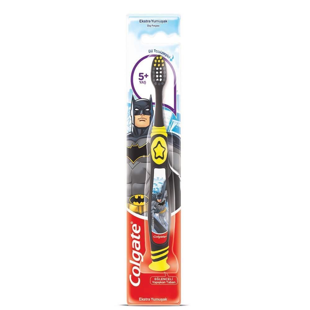 Colgate Barbie Batman 5+Yaş Dil Temizleyicili Ekstra Yumuşak Çocuk Diş Fırçası**