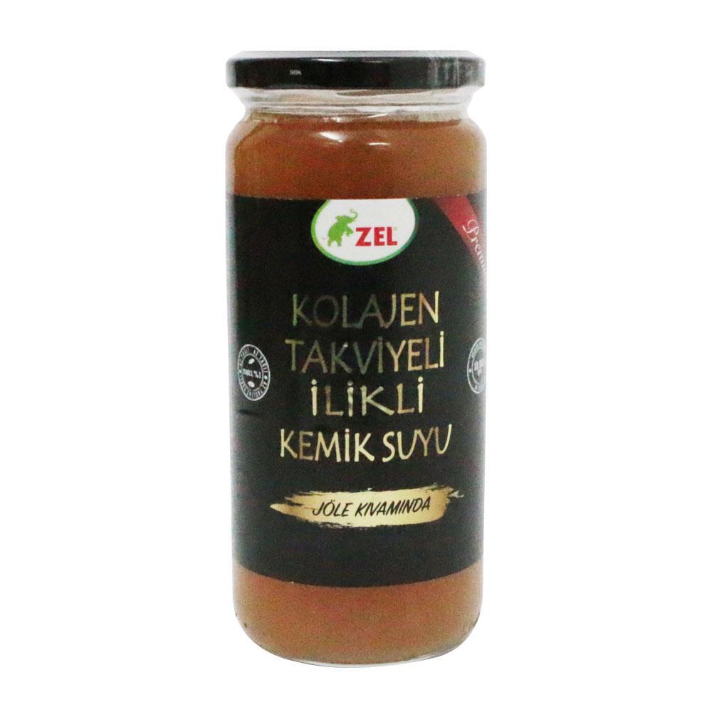 Zel Kolojen Takviyeli İlikli Kemik Suyu Cam Kavanoz 480 Ml