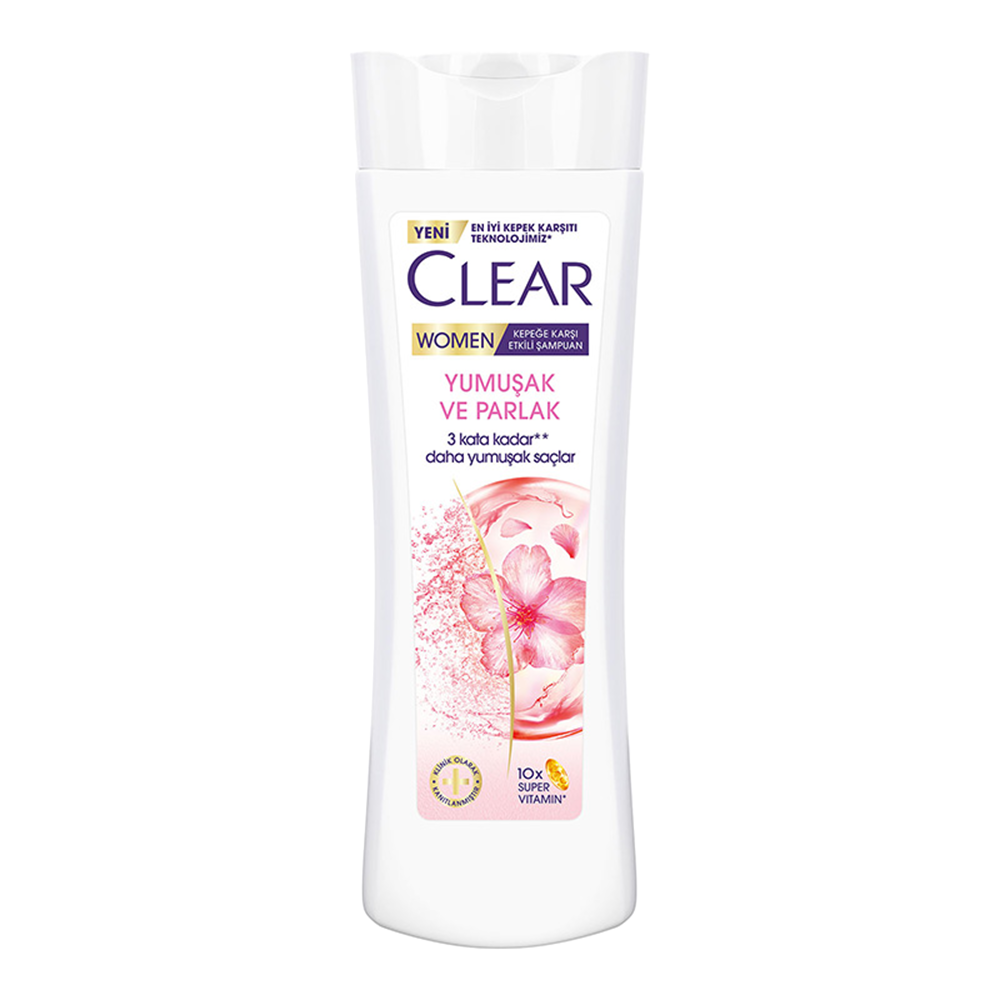 Clear Women Şampuan 350Ml Yumuşak Parlak 2'si 1 Arada