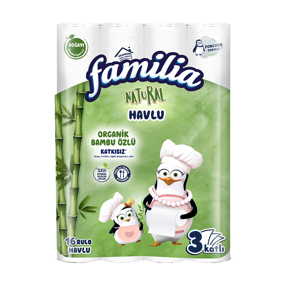 Familia Plus Natural Havlu 16 Lı 3 Kat