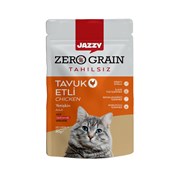 Jazzy Yaş Kedi Maması Tahılsız Yetişkin Tavuk Etli 80Gr**
