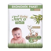 Baby Turco Bebek Bezi Midi No3 56Lı Eko Paket